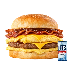 Breakfast Baconator – HP Brown Sauce